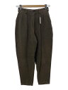 【中古】COMME des GARCONS◆80s/2タック/クロップドパンツ/S/コットン/カーキ/P-11018S【レディースウェア】