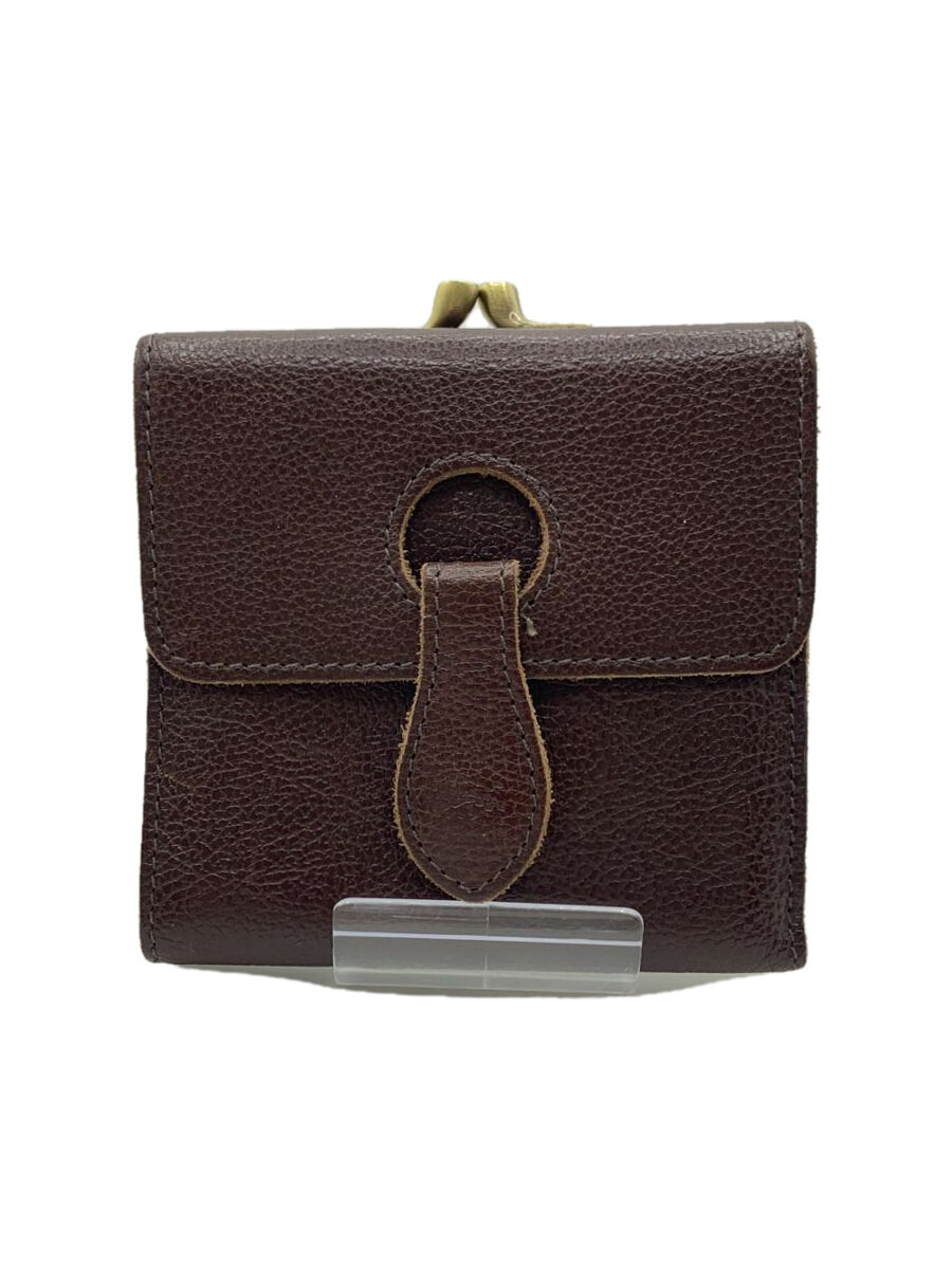 【中古】IL BISONTE◆がま口ウォレット/牛革/BRW/レディース/54202-3-09540【服飾雑貨他】