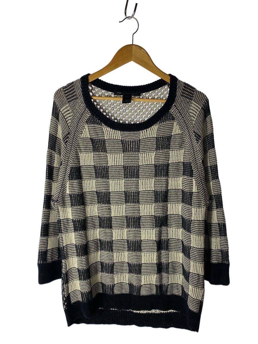 【中古】MARC BY MARC JACOBS◆ニット・セーター(厚手)/L/リネン/BLK/チェック/m4001806【メンズウェア】