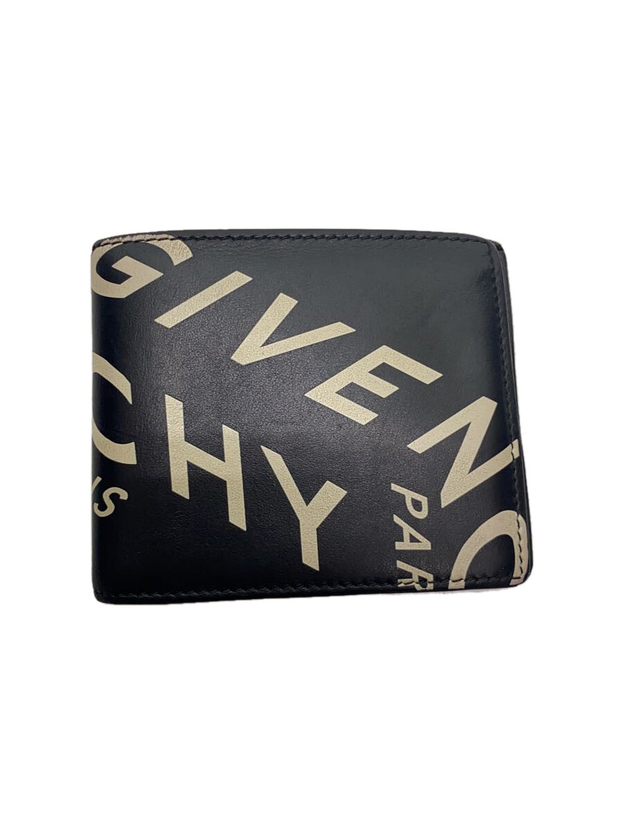 【中古】GIVENCHY◆2つ折り財布/レザー/BLK/メンズ/BK6005K0XG/ロゴ【服飾雑貨他】
