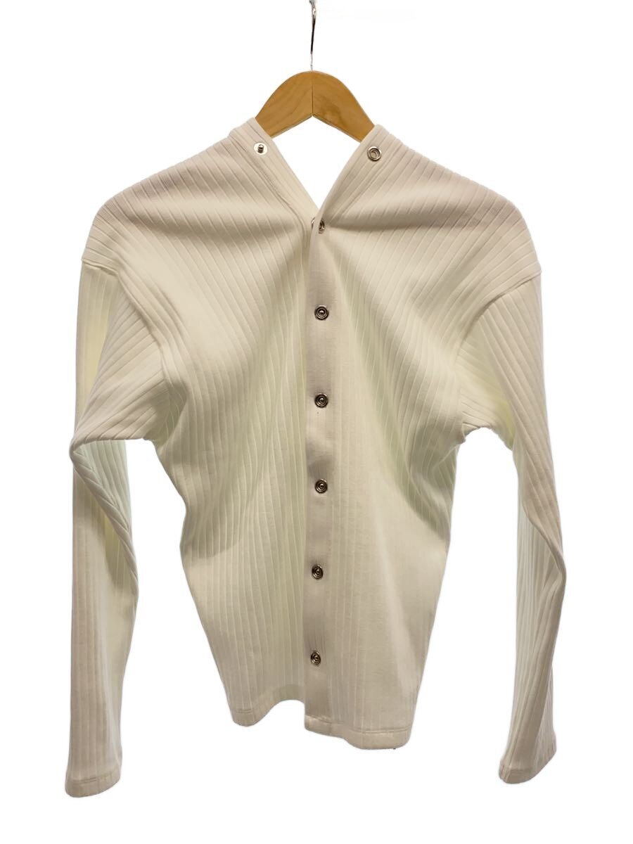 beautiful people◆25SS/remove needle rib back and front/40/コットン/WHT/1525310020
