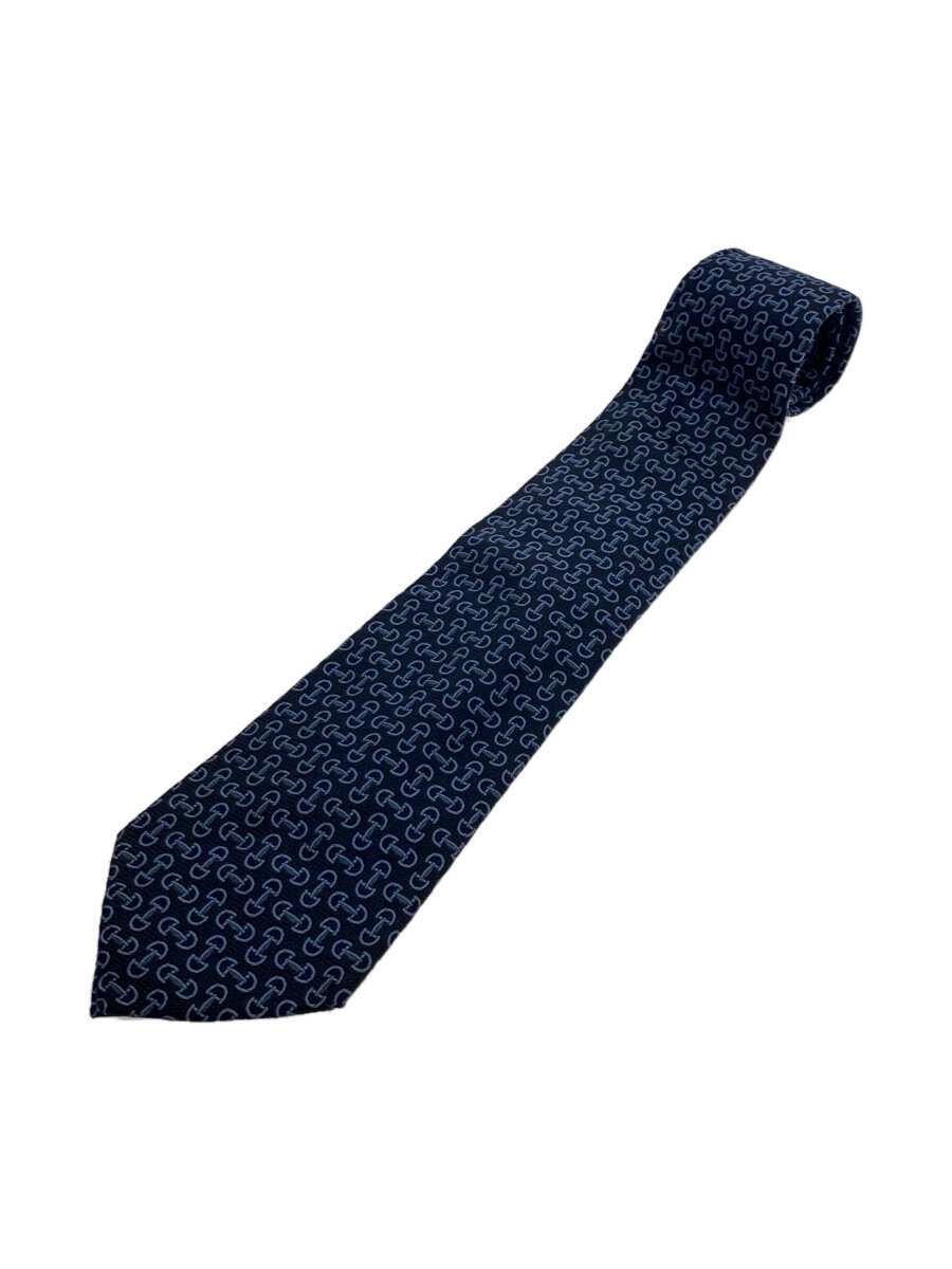 【中古】GUCCI◆ネクタイ/シルク/BLU/メンズ【服飾雑貨他】
