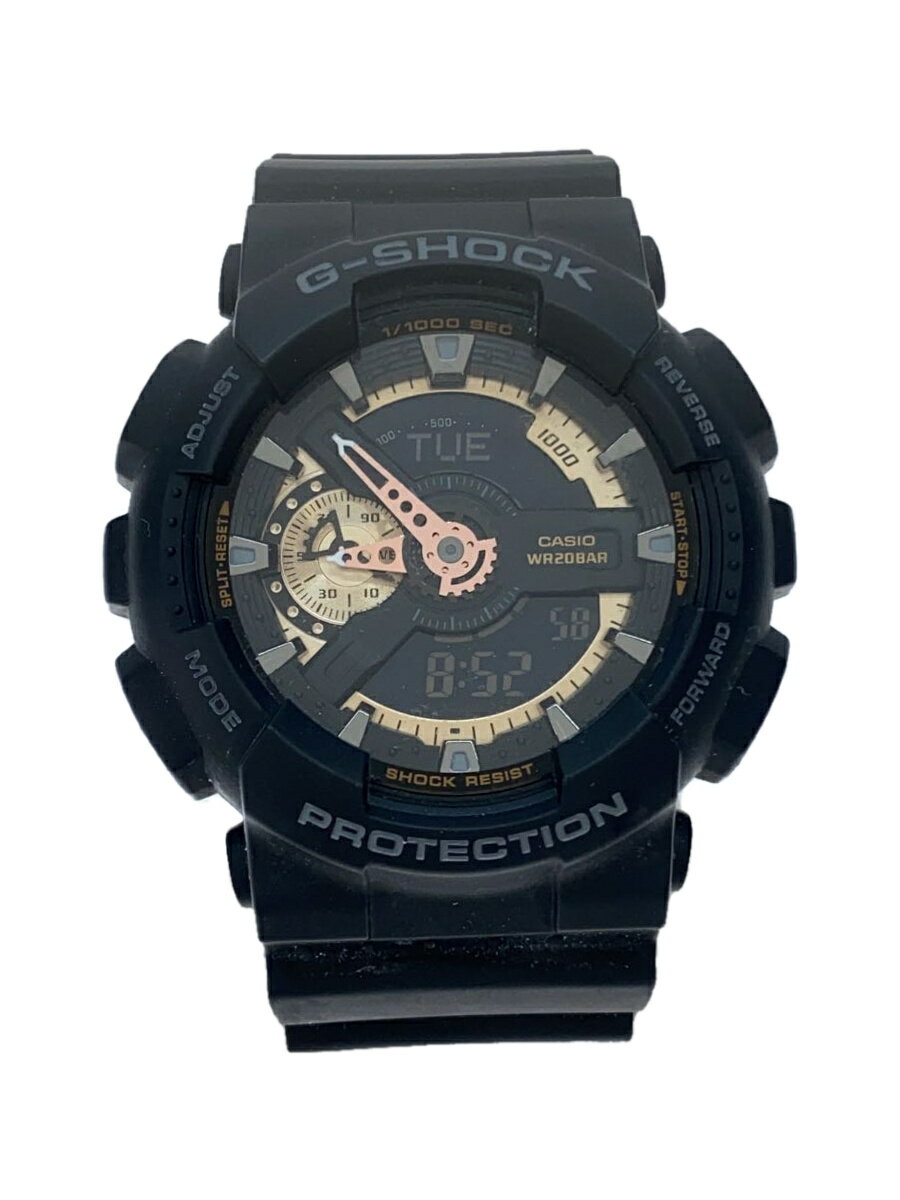 【中古】CASIO◆クォーツ腕時計・G-SHOCK/デジアナ/BLK【服飾雑貨他】