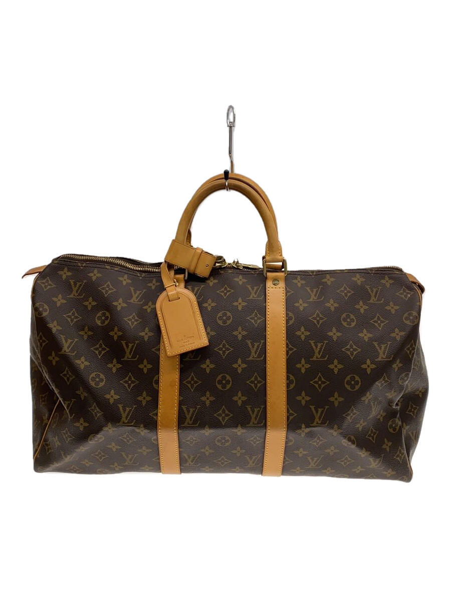 【中古】LOUIS VUITTON◆キーポル50_モノグラム・キャンバス_BRW/PVC/BRW【バッグ】