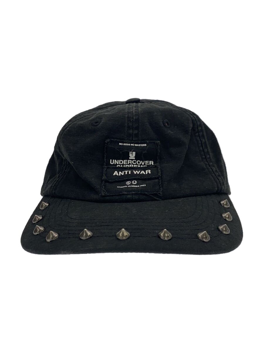 【中古】UNDERCOVER◆23SS/ANTI WAR/STUDDED 6 PANEL CAP/キャップ/FREE/コットン/ブラック/メンズ【服飾雑貨他】