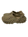 【中古】crocs◆サンダル/9M/KHK/PVC【シューズ】