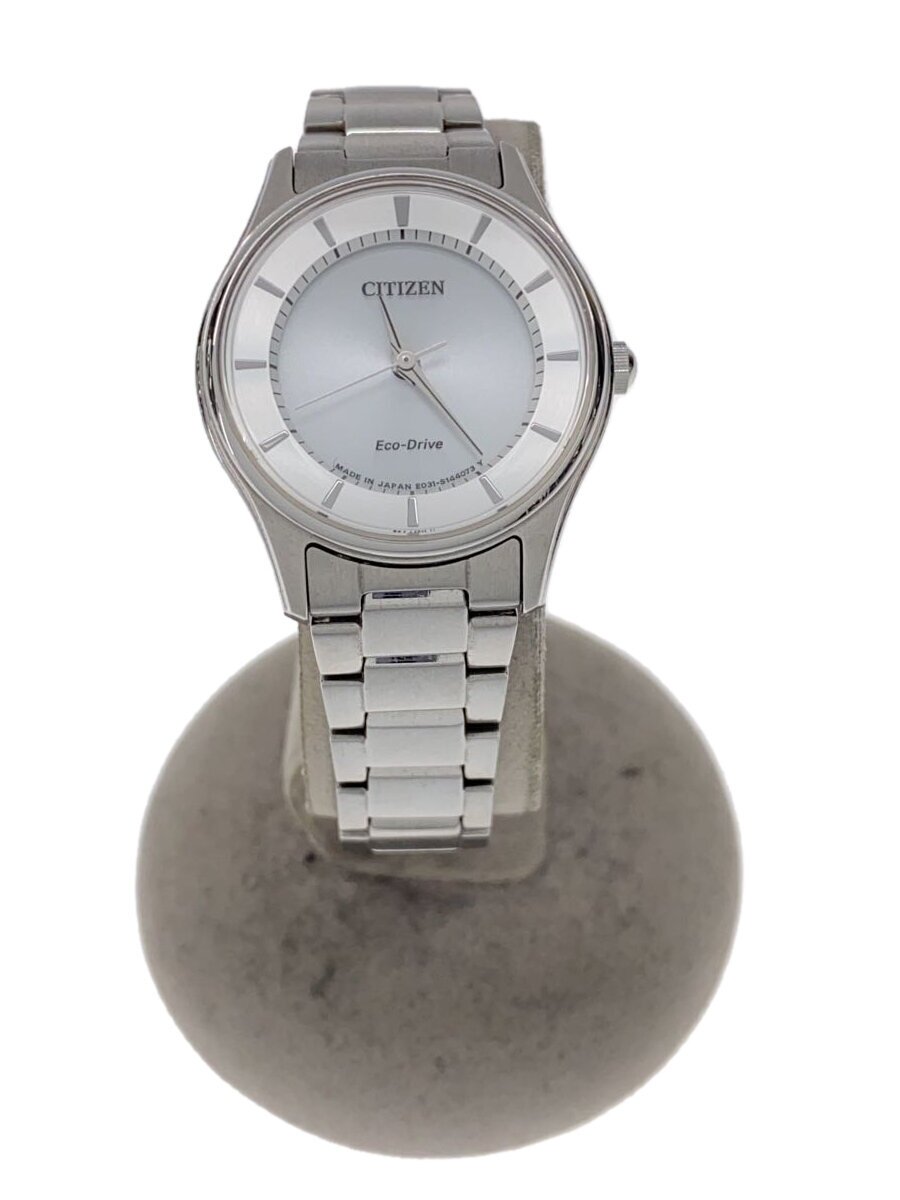 NIXON - 【中古】CITIZEN◆ソーラー腕時計/アナログ/ステンレス/WHT/SLV/SS/e031-s103720【服飾雑貨他】