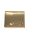 【中古】agnes b VOYAGE◆2つ折り財布/--/GLD/レディー