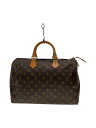 【中古】LOUIS VUITTON◆2)スピーディ35_モノグラム・キャンバス_BRW/PVC/BRW【バッグ】