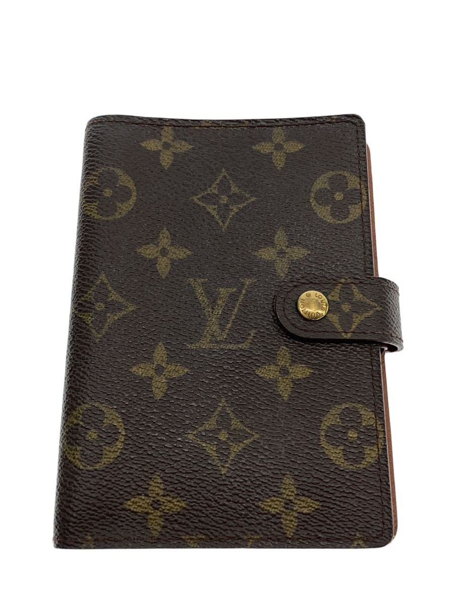 【中古】LOUIS VUITTON◆アジェンダPM_モノグラム・キャンバス/レザー/BRW/レディー...