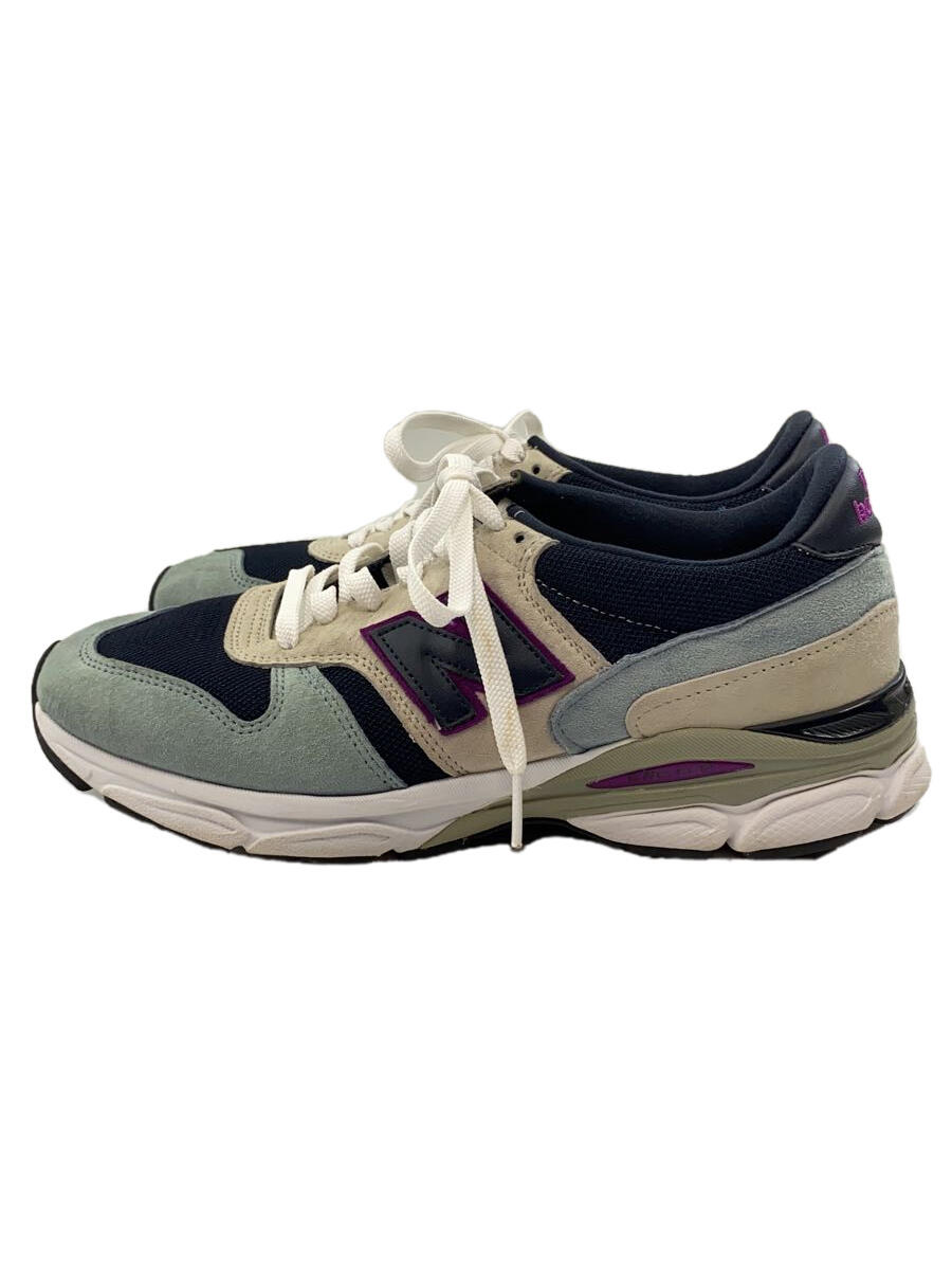 【中古】NEW BALANCE◆M7709/LIGHT BLUE/NAVY/ブルー/MADE IN UK/US8.5/BLU【シューズ】