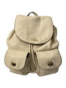 【中古】COACH◆リュック_オールレザー/レザー/BEG【バッグ】(4)