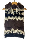 【中古】ISAMU KATAYAMA BACKLASH◆12AW/ラビットファーベスト/XS/ファー/BRW/1313-01【メンズウェア】