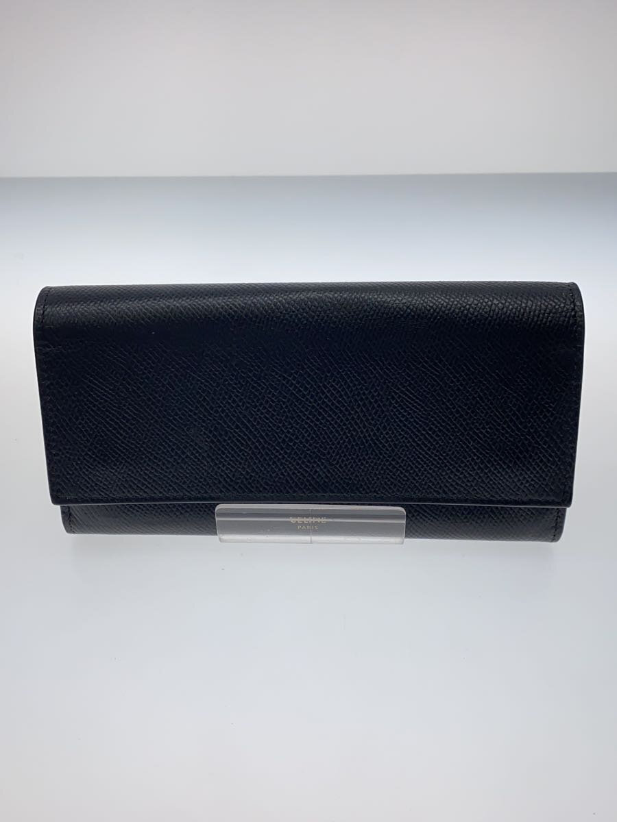 【中古】CELINE◆長財布/--/ブラック/無地/レディース//【服飾雑貨他】