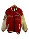 【中古】SOUTH POLE◆スタジャン/L/ウール/RED/無地【メンズウェア】