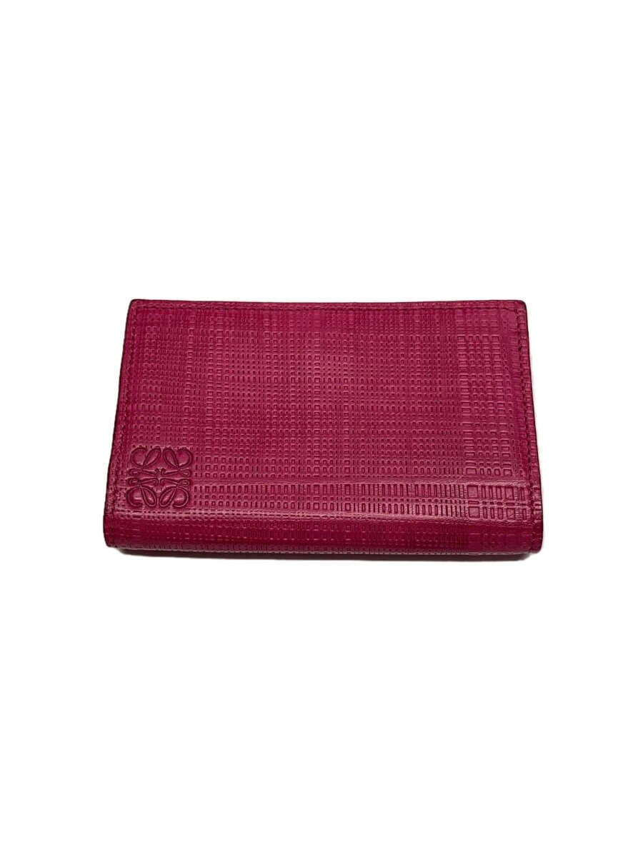 LOEWE◆カードケース/レザー/PNK/レディース