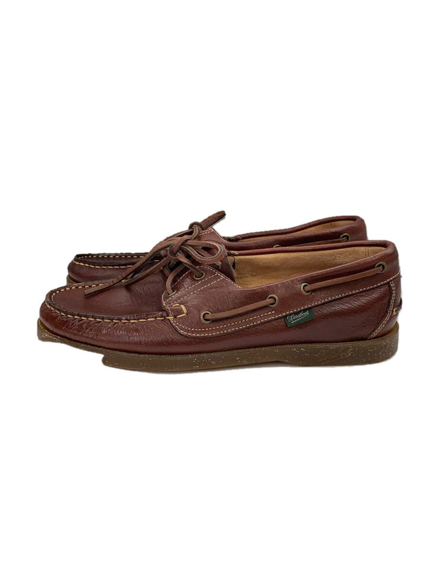 【中古】Paraboot◆デッキシューズ/--/BRD/レザー【シューズ】