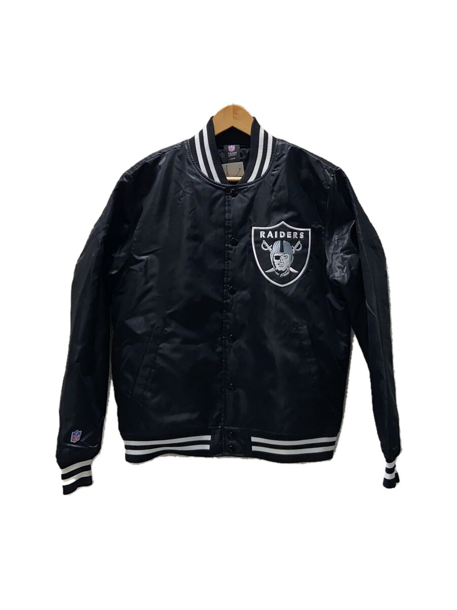 【中古】NFL◆スタジャン/L/ポリエステル/BLK/無地/NM23-OLR-0017【メンズウェア】