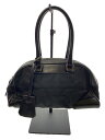 【中古】PRADA◆ミニボストンバッグ/ナイロン/角スレ有/BLK//【バッグ】