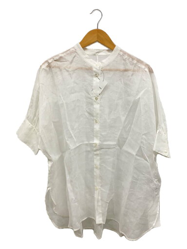 【中古】MOGA◆リネンローンシャツ/半袖ブラウス/2/リネン/WHT/無地/B0223EFB002【レディースウェア】 【中古】MOGA◆リネンローンシャツ/半袖ブラウス/2/リネン/WHT/無地/B0223EFB002【レディースウェア】