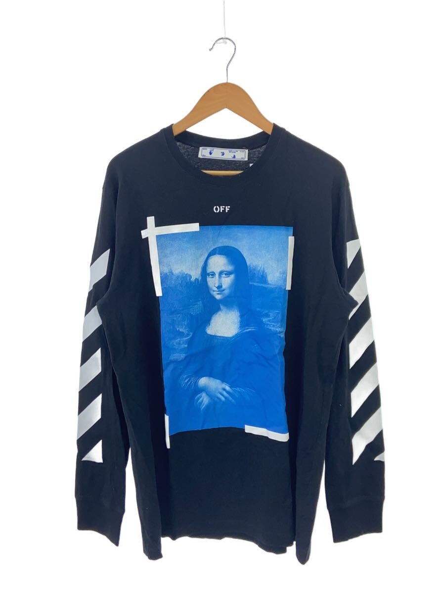 OFF-WHITE◆BLUE MONARIZA L/S TEE/長袖Tシャツ/XL/コットン/BLK/OMAB001R21JER0