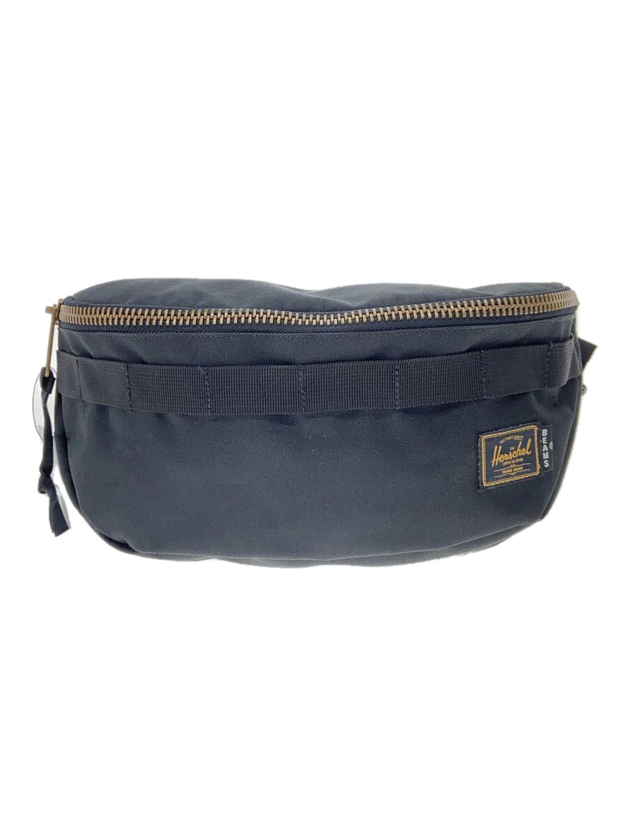 【中古】Herschel◆ウエストバッグ/ナイロン/BLK/無地【バッグ】