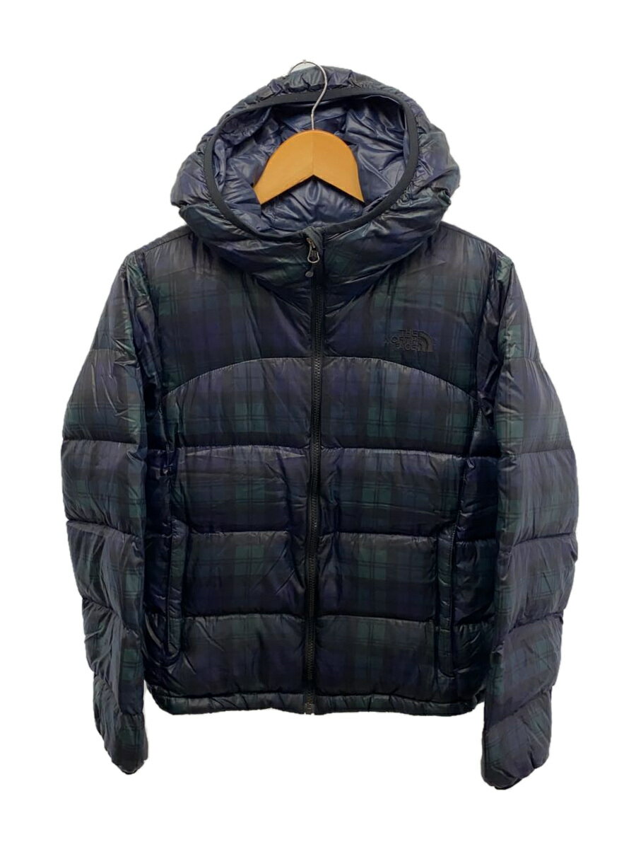 【中古】THE NORTH FACE◆ノベルティー アコンカグア フーディー/L/ナイロン/NVY/チェック【レディースウェア】