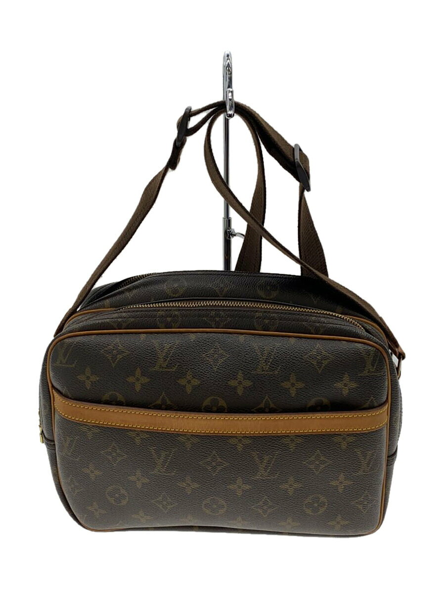 【中古】LOUIS VUITTON◆リポーターPM_モノグラム・キャンバス_BRW/PVC/BRW/総柄【バッグ】
