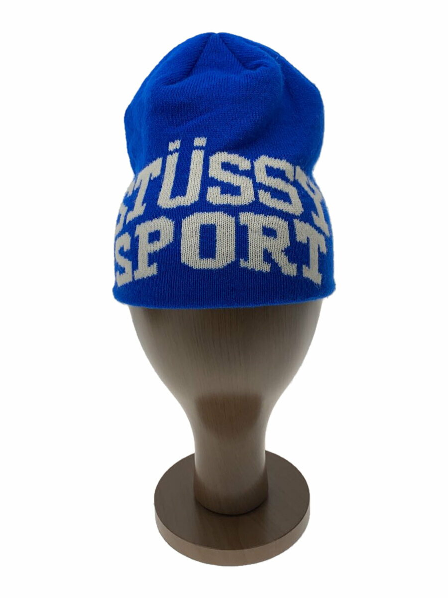【中古】STUSSY◆ニットキャップ/--/アクリル/BLU/メンズ/1321153【服飾雑貨他】