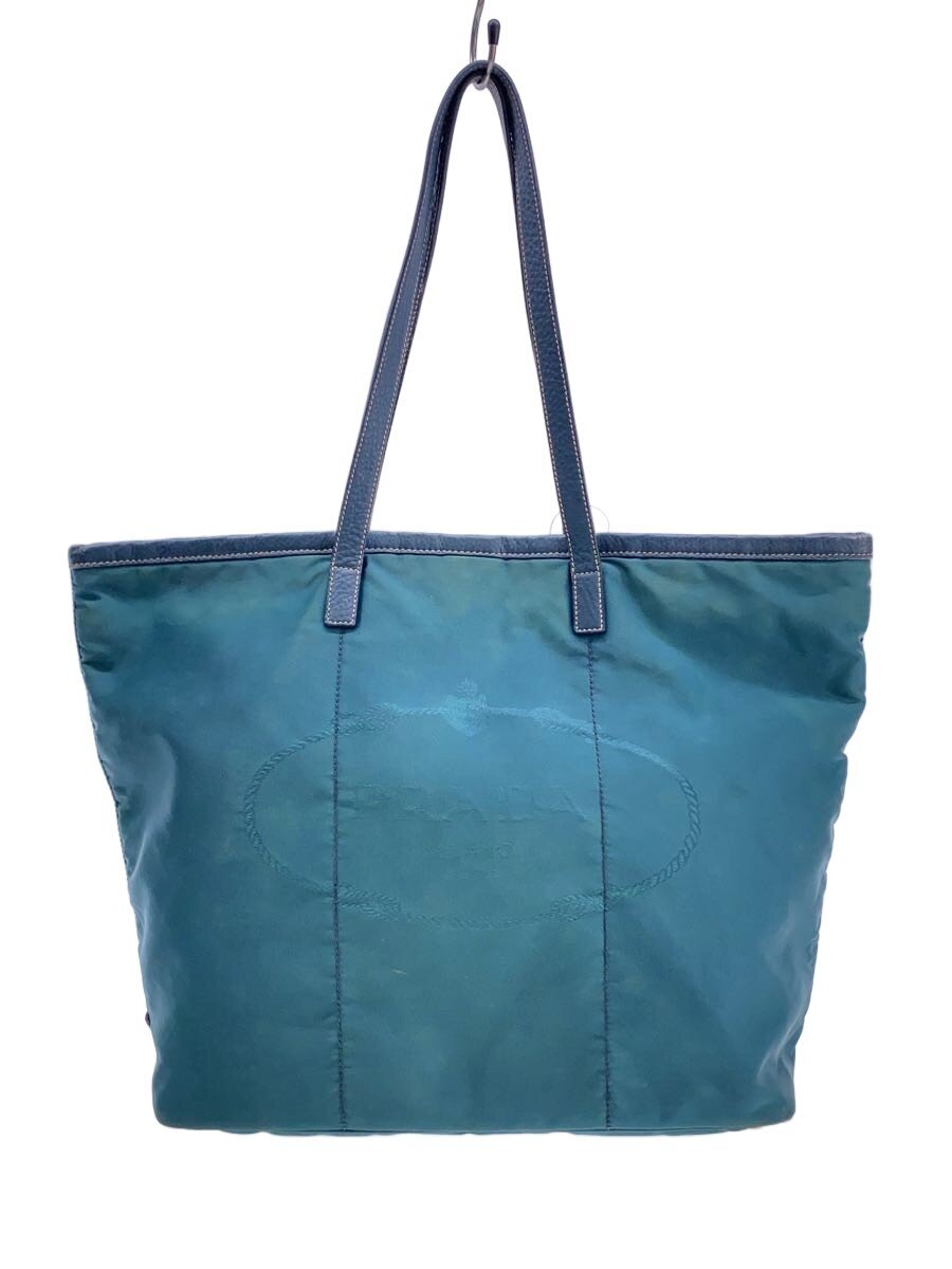 【中古】PRADA◆トートバッグ/ナイロン/GRN【バッグ】