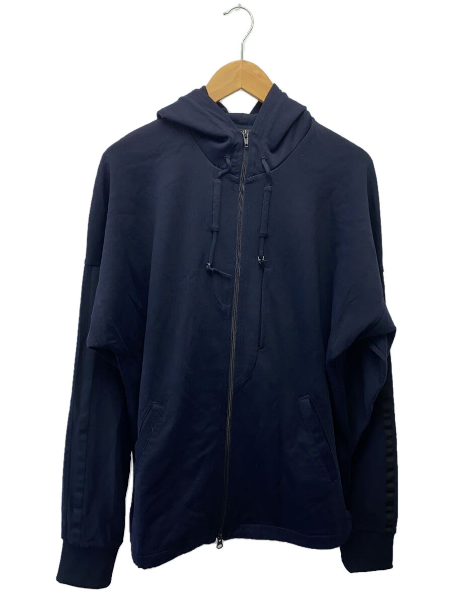【中古】Y-3◆THREE STRIPE HOODED TRACK JACKET/ジップパーカー/M/コットン/CY6956【メンズウェア】