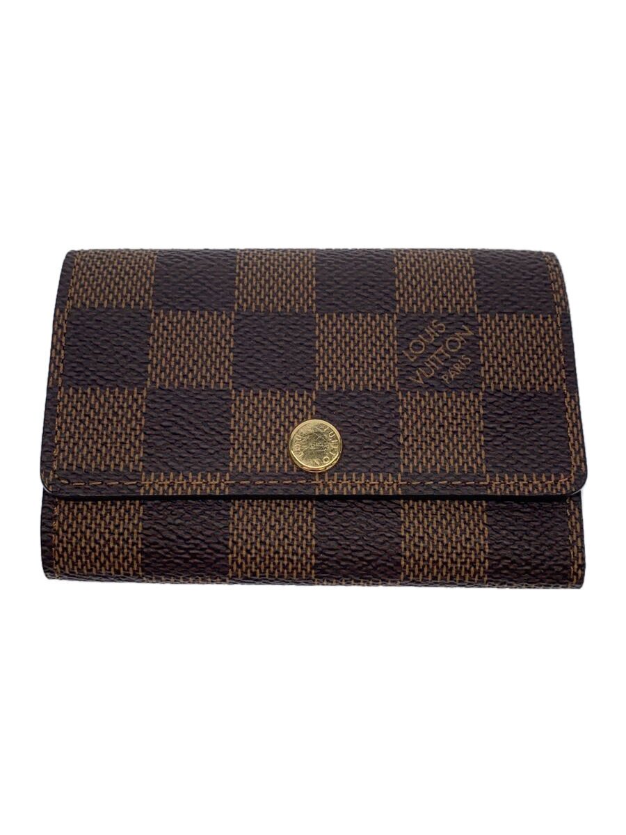 Leather - 【中古】LOUIS VUITTON◆ミュルティクレ6_ダミエ・エベヌ_BRW/--/BRW/メンズ【服飾雑貨他】