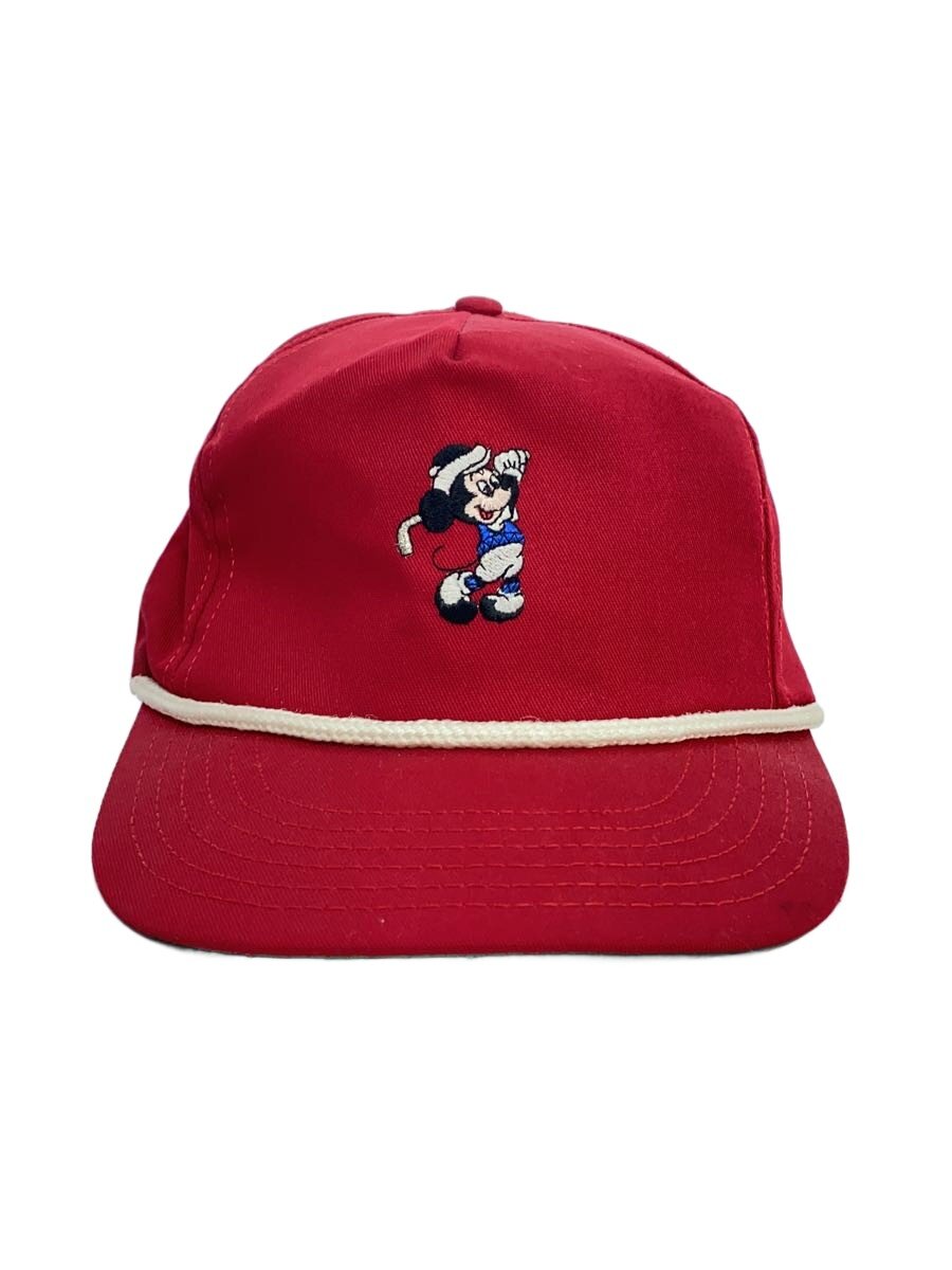 Rakuten - 【中古】MICKEY MOUSE◆キャップ/--/レッド/無地/メンズ【服飾雑貨他】
