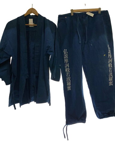 【中古】作夢恵/セットアップ/LL/本藍染/総柄/使用感【メンズウェア】 【中古】作夢恵/セットアップ/LL/本藍染/総柄/使用感【メンズウェア】