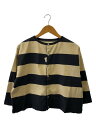 【中古】maillot◆カーディガン(薄手)/0/コットン/CRM/ボーダー/mak-21223【レディースウェア】(4)