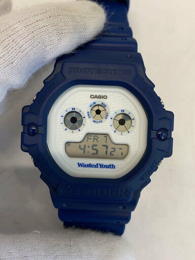 【中古】CASIO◆クォーツ腕時計_G-SHOCK/デジタル/ラバー/WHT/BLU【服飾雑貨他】 【中古】CASIO◆クォーツ腕時計_G-SHOCK/デジタル/ラバー/WHT/BLU【服飾雑貨他】