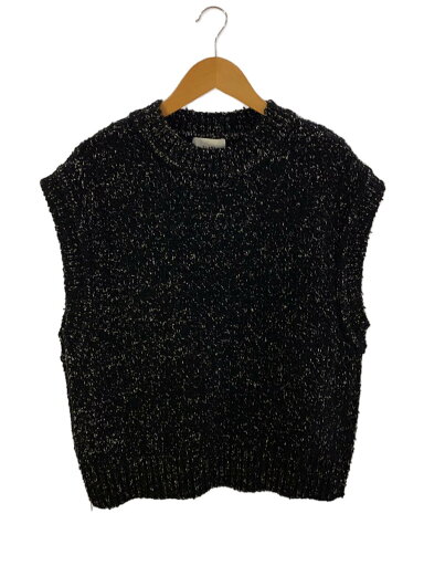 【中古】CLANE◆ニットベスト/1/ウール/BLK/無地/15106-2032/サイド ジップ ツイード ニット ベスト//【レディースウェア】 【中古】CLANE◆ニットベスト/1/ウール/BLK/無地/15106-2032/サイド ジップ ツイード ニット ベスト//【レディースウェア】
