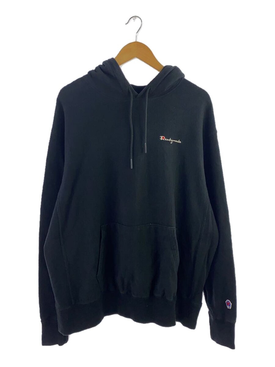 READYMADE◆21AW/S PIONCHAM SWEAT HOODIE/パーカー/L/コットン/ブラック