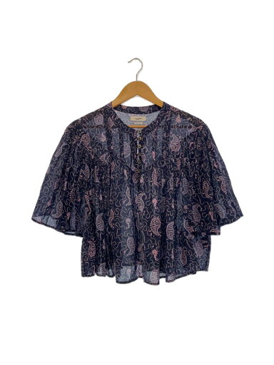 【中古】ISABEL MARANT◆半袖ブラウス/--/コットン/ネイビー/花柄/78-01-13-01006【レディースウェア】 【中古】ISABEL MARANT◆半袖ブラウス/--/コットン/ネイビー/花柄/78-01-13-01006【レディースウェア】