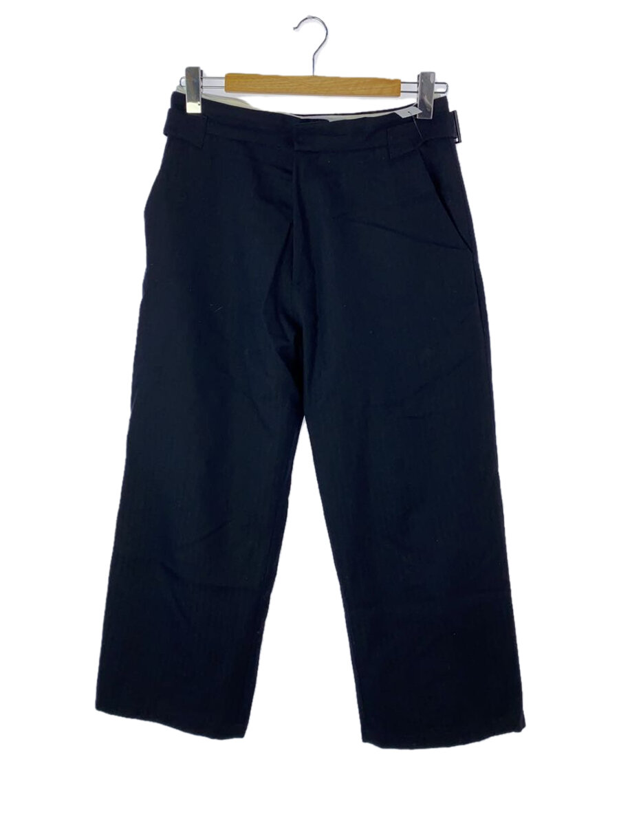 【中古】STUDIO NICHOLSON◆ストレートパンツ/--/ウール/BLK/snm-352//【メンズウェア】