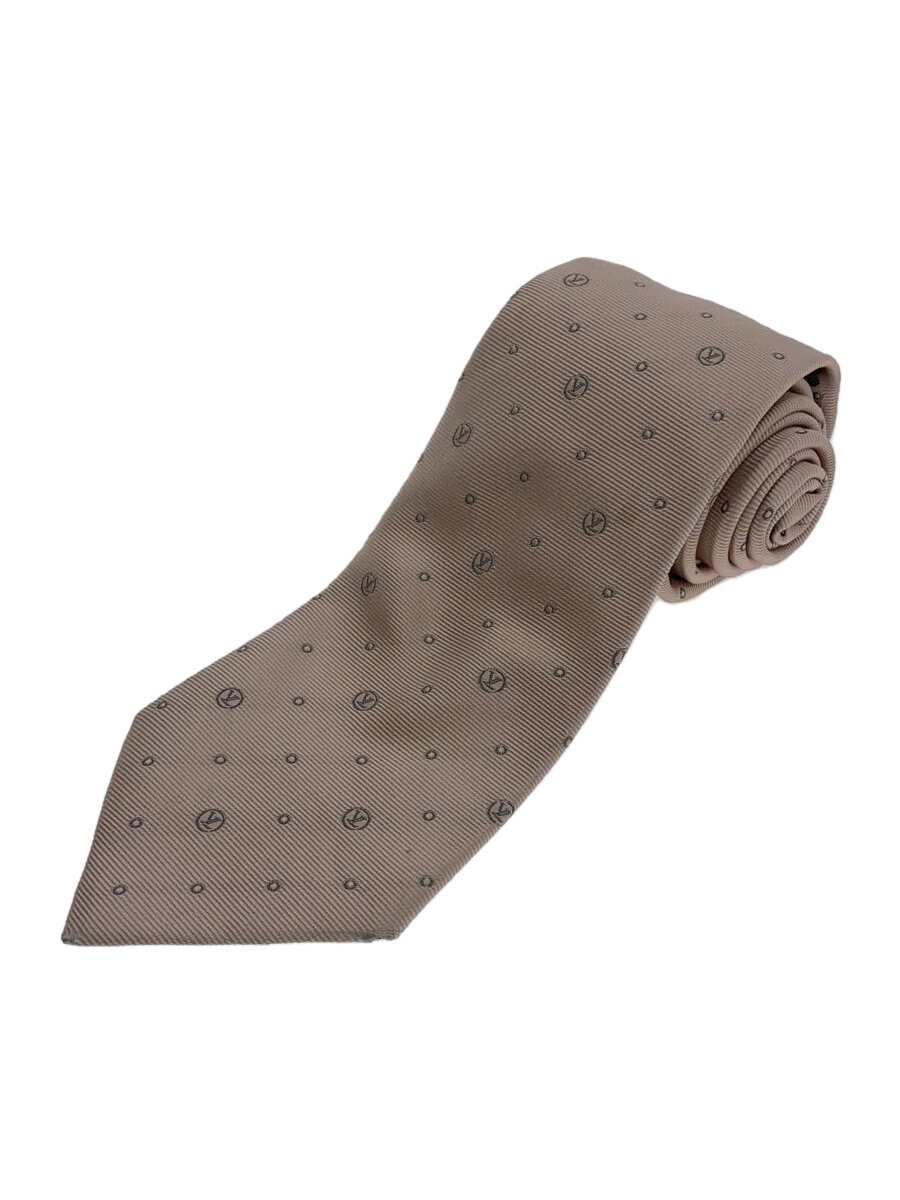 【中古】LOUIS VUITTON◆シミ有/ネクタイ/シルク/PNK/総柄/メンズ【服飾雑貨他】
