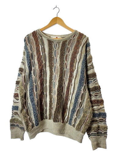 【中古】3Dニット/florence tricot/ニット・セーター(厚手)/XL/コットン/マルチカラー/玉虫【メンズウェア】 【中古】3Dニット/florence tricot/ニット・セーター(厚手)/XL/コットン/マルチカラー/玉虫【メンズウェア】
