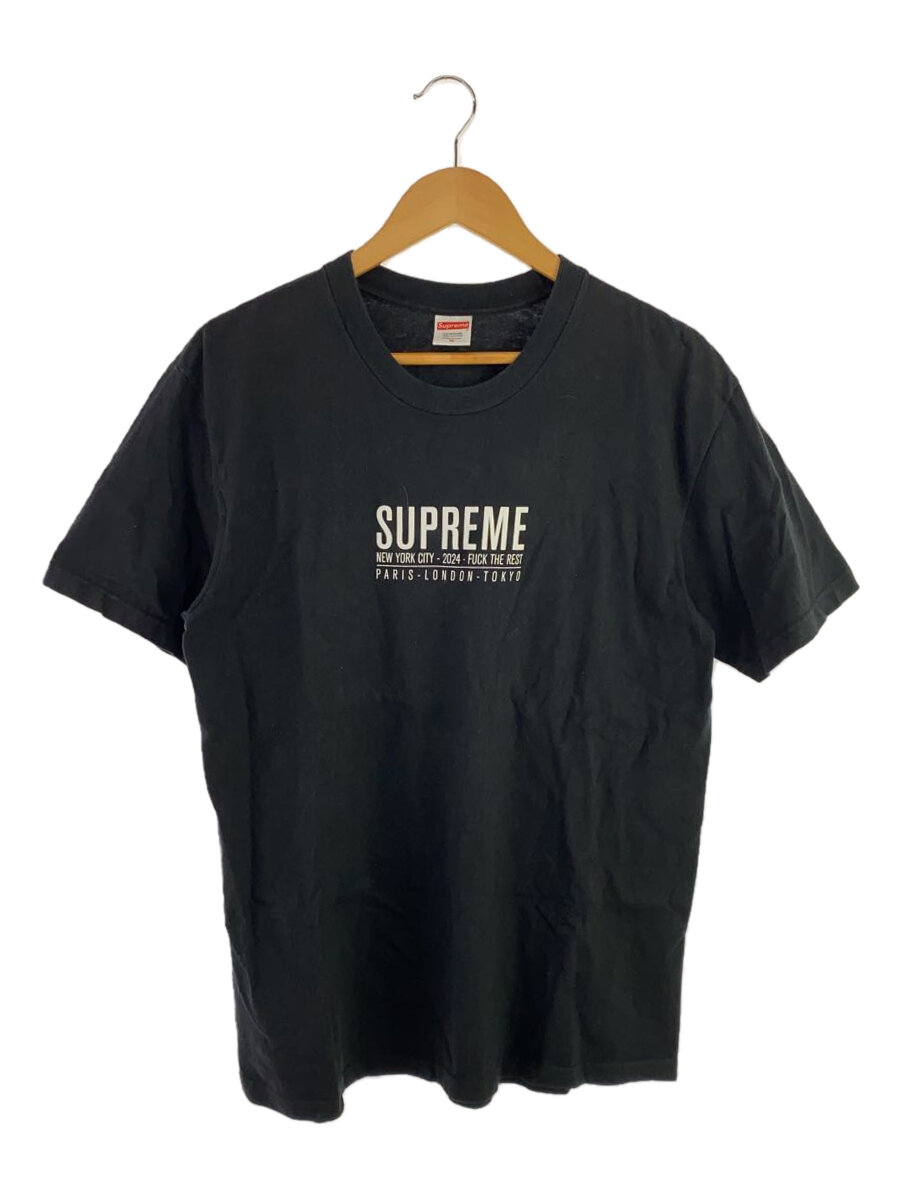 【中古】Supreme◆24SS Paris Tee/Tシャツ/M/コットン/BLK【メンズウェア】