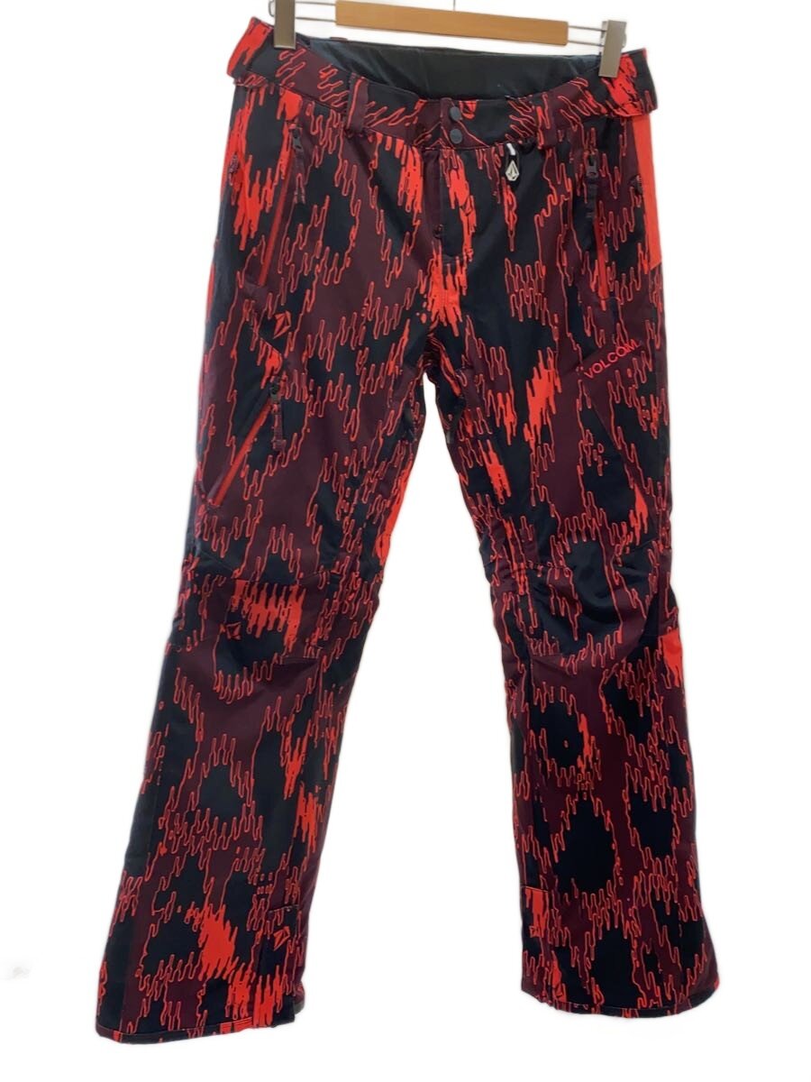 【中古】VOLCOM◆ウインタースポーツウェア/M/BLK/ボトム/総柄/ブラック/【スポーツ】