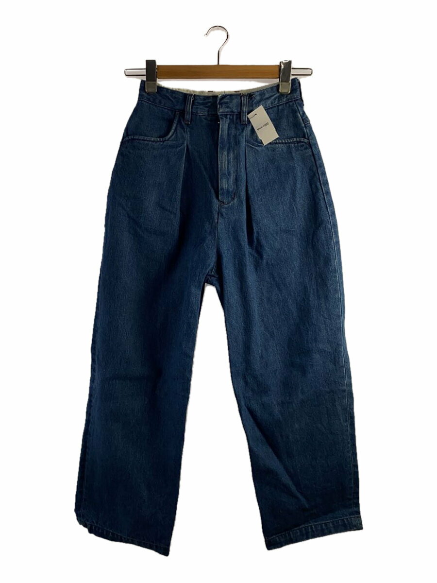 【中古】FARAH◆One-tuck Wide Pants/ボトム/26/デニム/BLU/FR0202-W4001【レディースウェア】