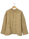 【中古】ChahChah◆カーディガン(厚手)/M/ウール/BEG/CC21AW-KN03【メンズウェア】