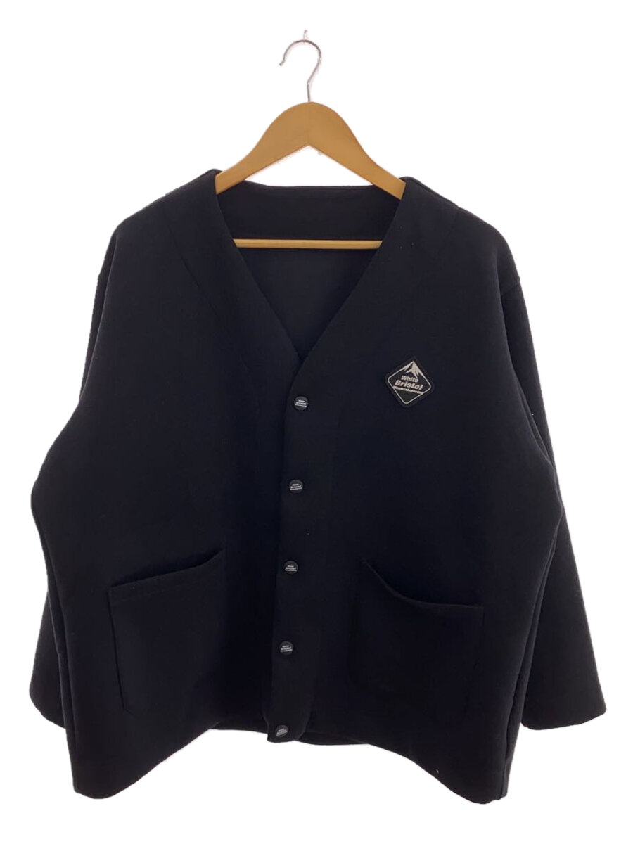 【中古】WHITE MOUNTAINEERING◆カーディガン(薄手)/1/ポリエステル/BLK/WM2273509【メンズウェア】