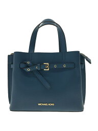 【中古】MICHAEL KORS◆ハンドバッグ/レザー/BLU/ショルダー/2WAY/ベルト【バッグ】