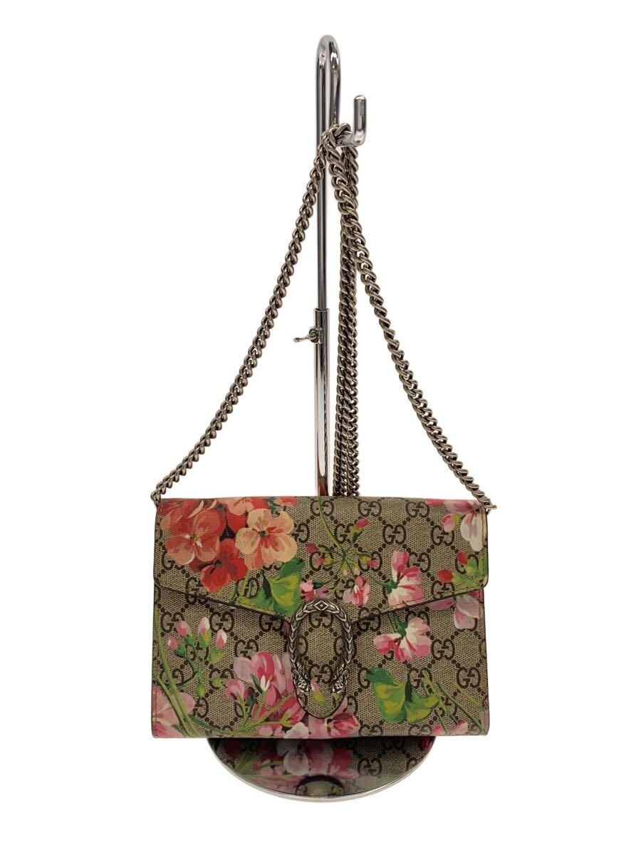 GUCCI - 【中古】GUCCI◆チェーン・ショルダーバッグ_ディオニュソス_GGブルームス/PVC/PNK//【バッグ】