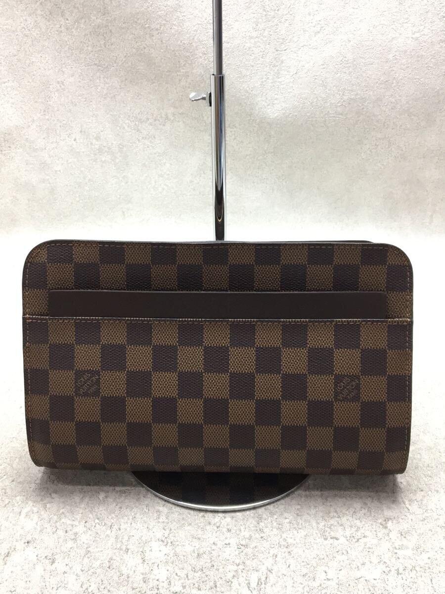 【中古】LOUIS VUITTON◆サンルイ_ダミエ・エベヌ_BRW/PVC/BRW/N51993【バッグ】